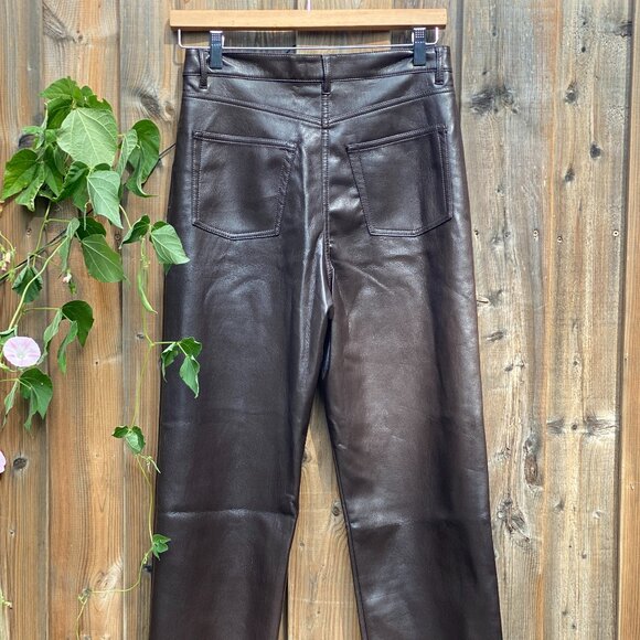 Wilfred The Melina High-Waisted Vegan Leather Pants NWT Size 8 - Picture 7 of 13